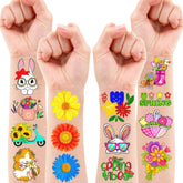 78 PCS Spring Themed Birthday Party Decorations Favors Supplies Decor Garden Party Flower Butterfly Easter Bunny Temporary Tattoos Stickers for Kids Cute Gifts School Prizes